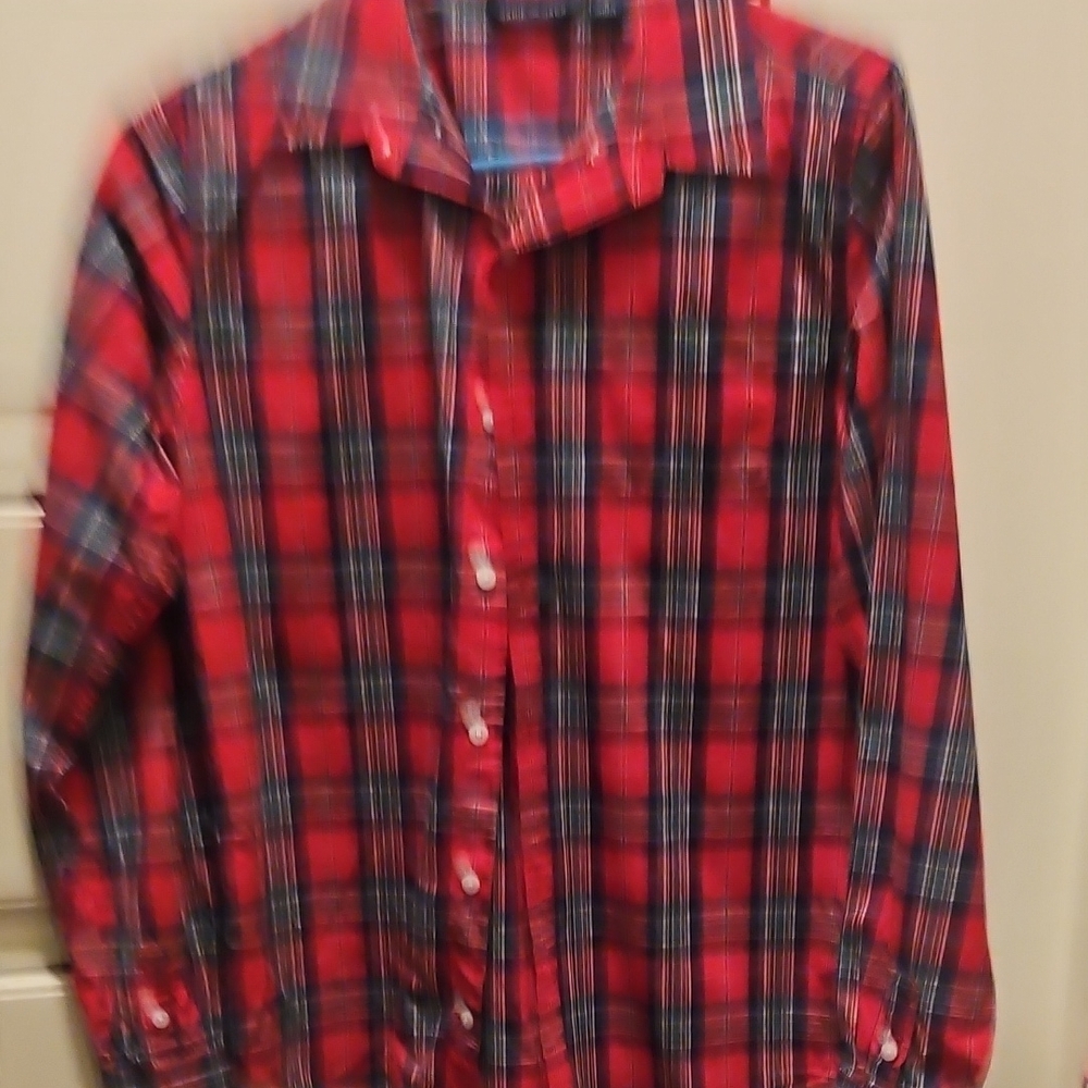 Red Plaid Men's Shirt